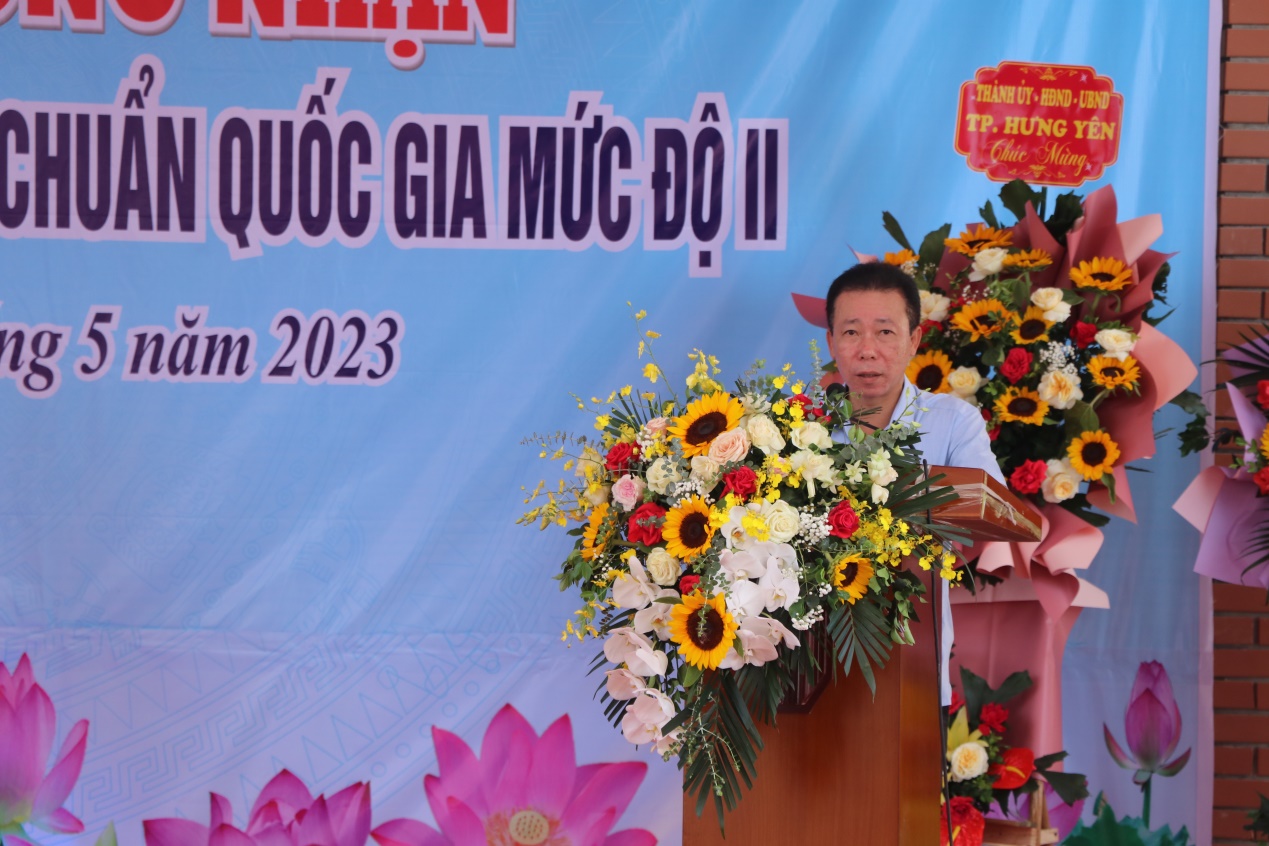 Đồng chí Bùi Tuấn Anh - Phó Chủ tịch UBND thành phố phát biểu tại buổi Lễ
